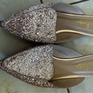 Lulus Glittery Rose Gold Women's flats Shoes